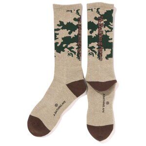 BAPE Woodland Camo Crew Socks Olive Drab | A Bathing Ape